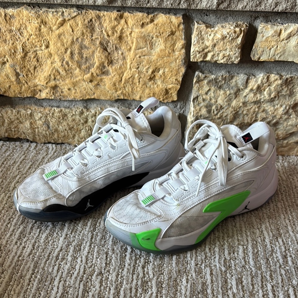 Nike Air Jordan Luka 2 Trick Shot White, Black, Neon Green Basketball Shoes